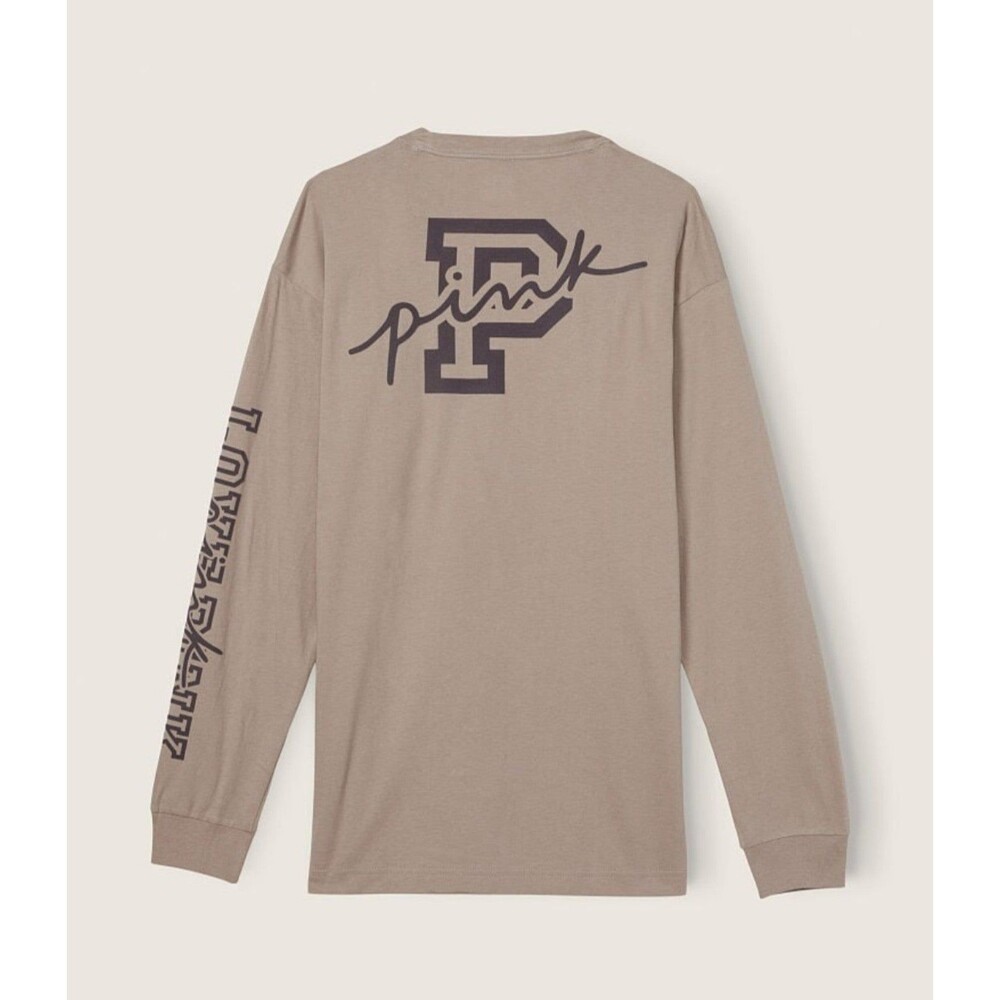 VS PINK campus tee long sleeve tin L